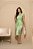 Vestido Midi Verde Com Estampa Off White Em Malha Stretch Clamila - 10703 - Imagem 1
