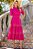 Vestido Midi Fucsia Em Laise E Guipir Com Gola Alta Doce Maria - 03872017 - Imagem 1