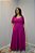 Vestido Maxi Midi Fucsia Com Detalhe De Pregas Em Viscose - 30349 - Imagem 1