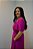 Vestido Maxi Midi Fucsia Com Detalhe De Pregas Em Viscose - 30349 - Imagem 5