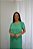 Vestido Midi Verde Em Chiffon De Manga Curta Com Saia Plissada - 42226 - Imagem 3