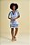 Vestido Azul Em Ribana Canelada Com Estampa Em Sarja Four Way - 105079 - Imagem 1