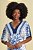 Vestido Azul Em Ribana Canelada Com Estampa Em Sarja Four Way - 105079 - Imagem 2