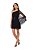 Vestido Preto Em Tule Com Lurex Nula Manga E Acompanha Cinto - 104987 - Imagem 1