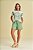 Blusa Off White Com Estampa Verde Frontal De Manga Curta - 105046 - Imagem 2