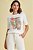 T-Shirt Off White Com Estampa Frontal Em Malha Tricot Flamê De Manga Curta - 105116 - Imagem 1