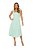 Vestido Midi Verde De Alça Com Laço Em Viscose Flamê Linên - 105151 - Imagem 1