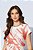 Conjunto De Saia Midi Estampada De Laranja E Off White Clamila - 10727 - Imagem 3