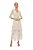 Conjunto De Saia Midi Off White Com Babados Em Tule Com Lurex - 105144 - Imagem 1