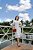 Vestido Midi Off White Em Crepe Pipoquinha Maria Amore - 00395 - Imagem 4