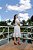 Vestido Midi Off White Em Crepe Pipoquinha Maria Amore - 00395 - Imagem 2