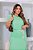 Conjunto De Saia Verde Em Viscolinho Com Elastano Acompanha Cordão - 30340 - Imagem 3