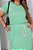 Conjunto De Saia Verde Em Viscolinho Com Elastano Acompanha Cordão - 30340 - Imagem 5