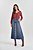Saia Maxi Midi Jeans Evasê Com Bolsos Frontais E Traseiros - 105268 - Imagem 3
