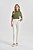 Calça Off White Reta Em Sarja Com Elastano Com Bolsos - 105237 - Imagem 2