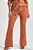 Calça Flare Ocre Cintura Alta Em Sarja Com Elastano - 105234 - Imagem 1