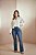 Calça Jeans Flare Cintura Alta Com Bolsos Frontais E Traseiros - 105278 - Imagem 2