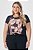 Blusa Preta Em Viscolycra Com Estampa Frontal Em Malha Light - 201986 - Imagem 1