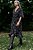 Vestido Transpassado Preto Em Crepe Bordado Com Faixa Simple Life - 15205 - Imagem 1