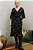 Vestido Transpassado Preto Em Crepe Bordado Com Faixa Simple Life - 15205 - Imagem 3