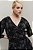Vestido Transpassado Preto Em Crepe Bordado Com Faixa Simple Life - 15205 - Imagem 5