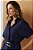 Vestido Maxi Midi Chemise Azul Em Viscolinho Acompanha Cinto - 5525 - Imagem 5