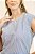 Blusa Plus Size Sem Manga Listrada Em Algodão Com Renda - 22405 - Imagem 2