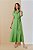 Vestido Chemise Maxi Midi Verde Em Viscolinho Acompanha Cinto - 5560 - Imagem 6