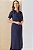 Vestido Midi Azul Em Viscopoly Decote Gota Com Detalhe De Corrente - 5556 - Imagem 2