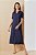 Vestido Midi Azul Em Viscopoly Decote Gota Com Detalhe De Corrente - 5556 - Imagem 4