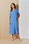 Vestido Midi Azul Claro Em Viscopoly Decote Gota Com Detalhe De Corrente - 5556 - Imagem 5