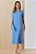 Vestido Midi Azul Claro Em Viscopoly Decote Gota Com Detalhe De Corrente - 5556 - Imagem 6