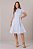 Vestido Midi Listrado De Azul E Off White Acompanha Faixa Tatá Martello - 05703 - Imagem 1