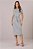 Vestido Midi Listrado De Azul E Off White Com Faixa Tatá Martello - 05356 - Imagem 1