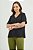 Blusa Plus Size Preta Em Viscose Com Poliamida E Detalhe Em Vivo Preto - 00205 - Imagem 2