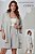Camisa Plus Size Cinza Em Viscolinho Com Manga 3/4 Vocco Plus - 13762 - Imagem 1