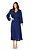 Vestido Midi Transpassado Azul Em Crepe Texturizado Com Toque De Seda - 02298 - Imagem 1