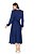 Vestido Midi Transpassado Azul Em Crepe Texturizado Com Toque De Seda - 02298 - Imagem 2