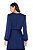 Vestido Midi Transpassado Azul Em Crepe Texturizado Com Toque De Seda - 02298 - Imagem 3