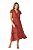 Vestido Maxi Midi Marrom Claro Em Crepe Duas Marias Com Botões Frontais - 02288 - Imagem 1
