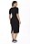Vestido Midi Preto Detalhe Sobreposto Com Ilhós e Cordão Hapuk - 061045 - Imagem 2
