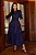 Vestido Maxi Midi Azul Marinho Em Laise Acompanha Faixa Jany Pim - V50101029 - Imagem 1