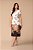Vestido Midi Off White Com Estampa Em Tons De Marrom Acompanha Cinto Clamila - 10757 - Imagem 1