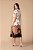 Vestido Midi Off White Com Estampa Em Tons De Marrom Acompanha Cinto Clamila - 10757 - Imagem 2