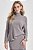 Conjunto De Saia Maxi Midi Cinza Em Malha Tricot Com Fios De Lurex Doce Trama - 105345 - Imagem 2