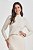 Conjunto De Saia Maxi Midi Off White Em Malha Tricot Com Fios De Lurex Doce Trama - 105345 - Imagem 2