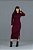 Vestido Maxi Midi Marsala Em Tricot Com Fendas Laterais Hadaza - 051434 - Imagem 1