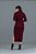 Vestido Maxi Midi Marsala Em Tricot Com Fendas Laterais Hadaza - 051434 - Imagem 2