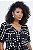 Vestido Plus Size Midi Preto Com Estampa Off White E Fendas Frontais - 246041 - Imagem 4