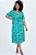 Vestido Plus Size Midi Verde Com Estampa Off White E Fendas Frontais - 246041 - Imagem 1